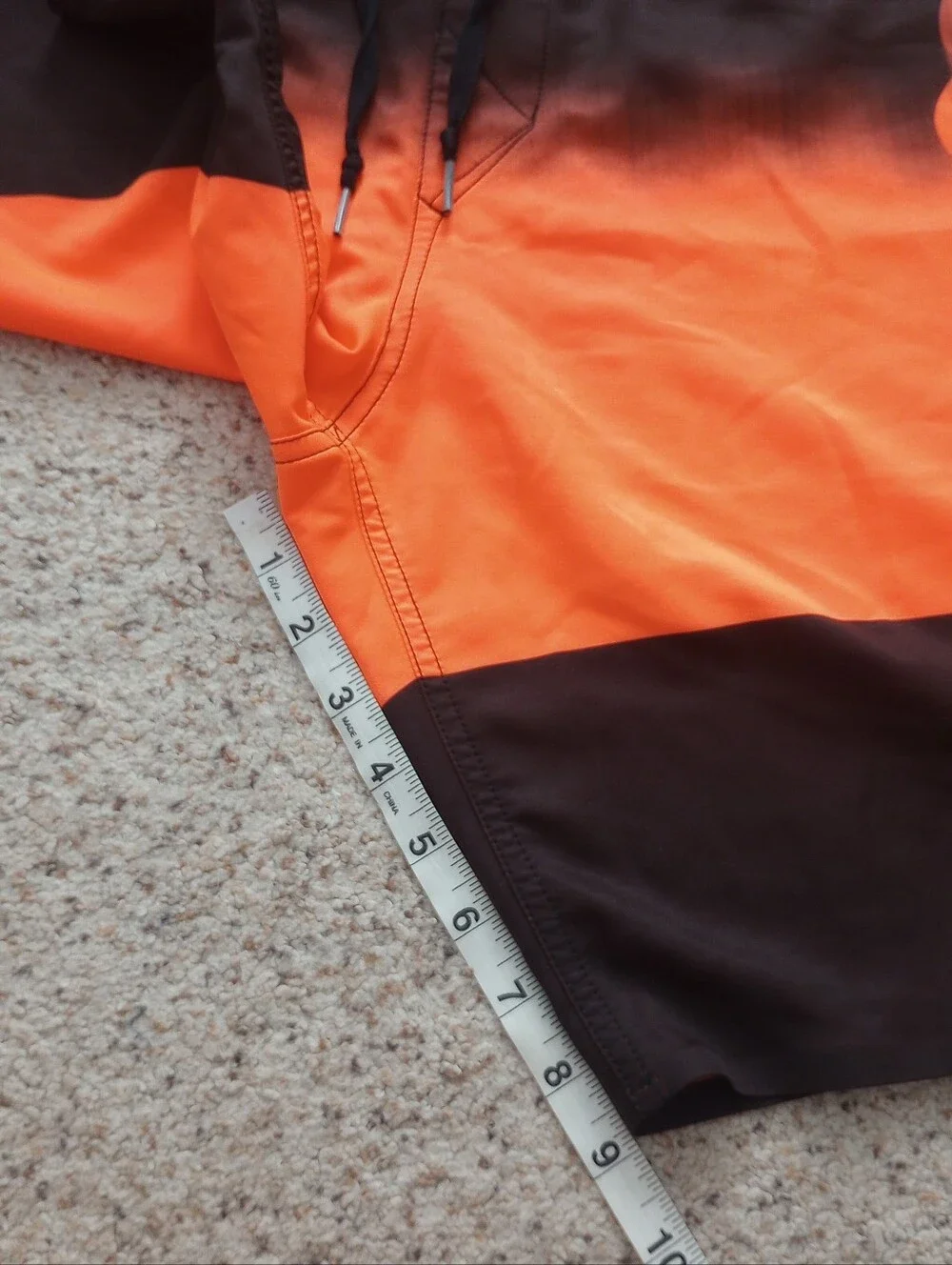 FOX Orange And Black Swim Trunks